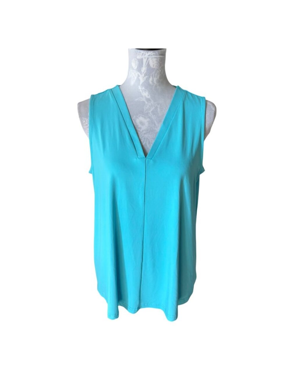 Lulu-B Womens Sleeveless Top UPF 50+ Golf Stretchy Blue Size Medium